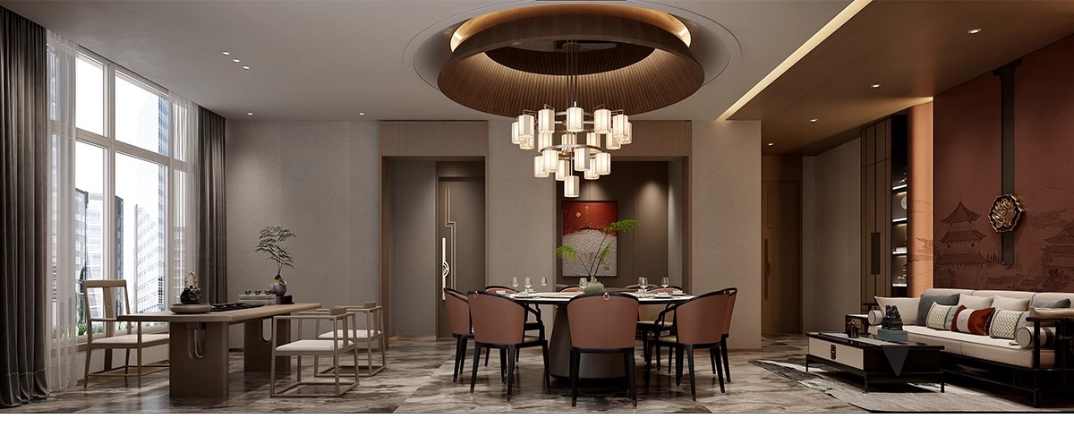 图片[6]-茶楼茶馆设计效果图现代禅意中式侘寂风室内茶室会所工装装修图片-大怪兽分享