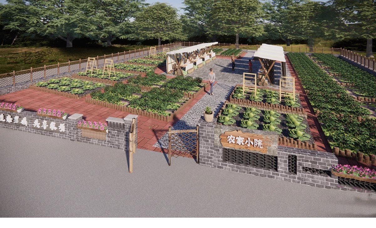图片[6]-农村乡村田园庭院子蔬菜种植园农家乐菜地菜园栅栏草图大师SU模型-大怪兽分享