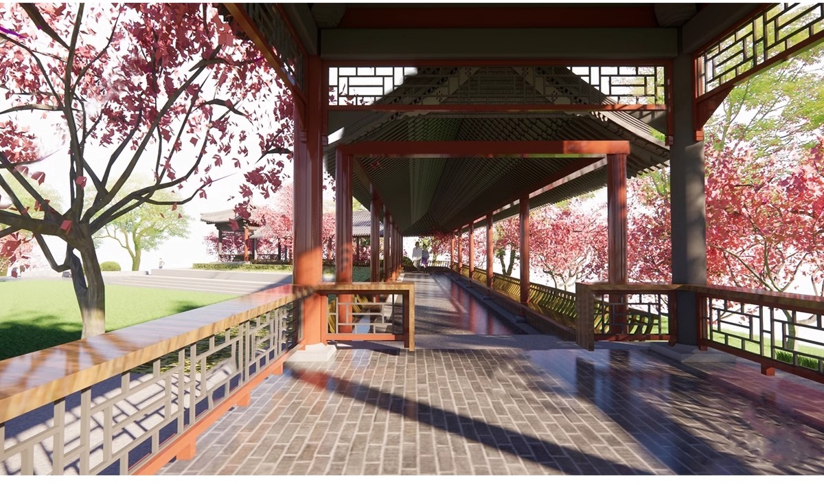 图片[6]-仿古长廊公园景区古建木廊连廊廊架亭廊景观亭子SU模型草图大师-大怪兽分享