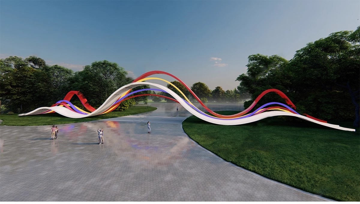 图片[6]-现代公园体育运动入口景观景区大门雕塑LOGO景墙指示标识牌SU模型-大怪兽分享