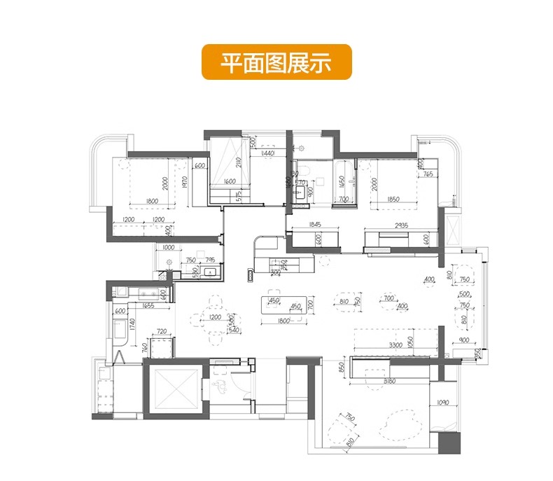 图片[5]-家装室内设计效果图片平面图文案轻奢现代简约风客厅卧室案例装修-大怪兽分享