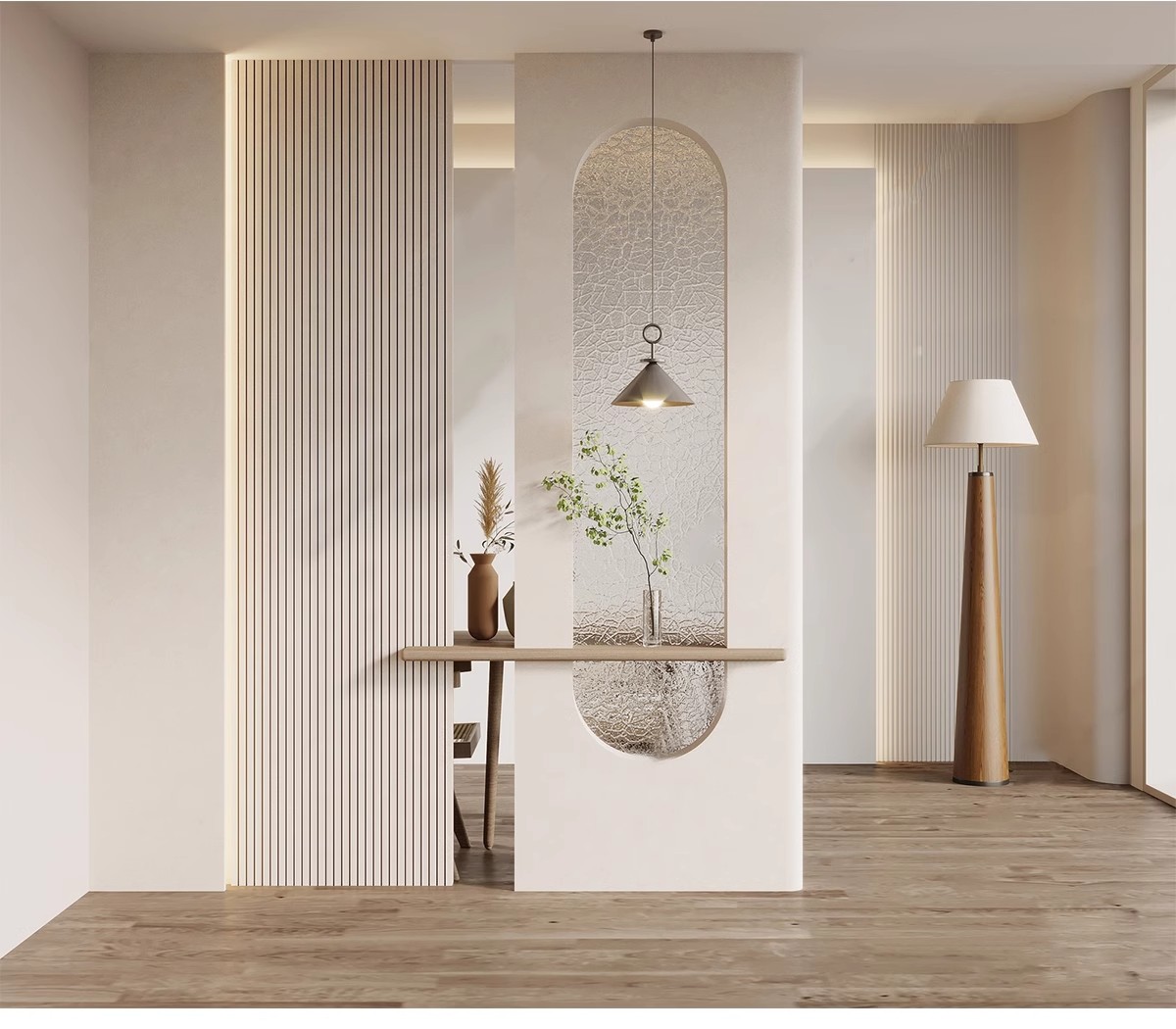 图片[6]-家装入户玄关屏风效果图玻璃隔断现代装饰装修设计家居室内参考图-大怪兽分享