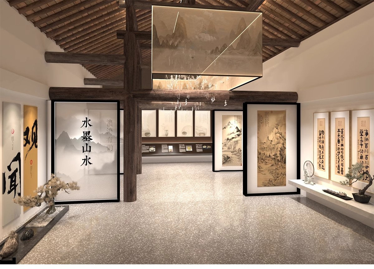 图片[7]-现代画室文化展览馆新中式书画展厅画廊美术馆草图大师SU模型素材-大怪兽分享