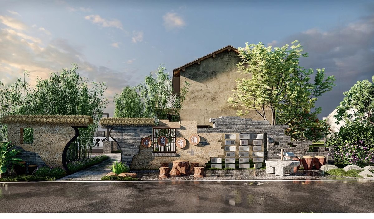 图片[7]-农村村庄落老房改造新中式景区民宿度假村美丽乡村SU模型草图大师-大怪兽分享