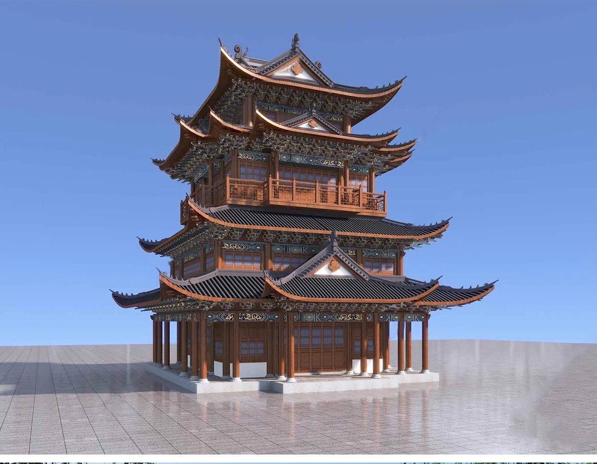 图片[6]-草图大师古建su模型 中式古建筑sketchup亭子城墙牌楼设计素材库-大怪兽分享