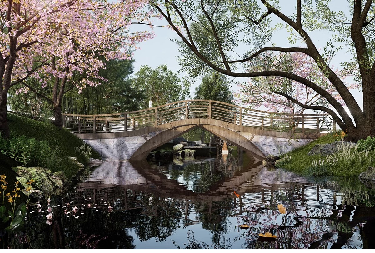 图片[6]-景观桥石桥拱桥木桥SU模型sketchup设计素材库新中式草图大师小桥-大怪兽分享