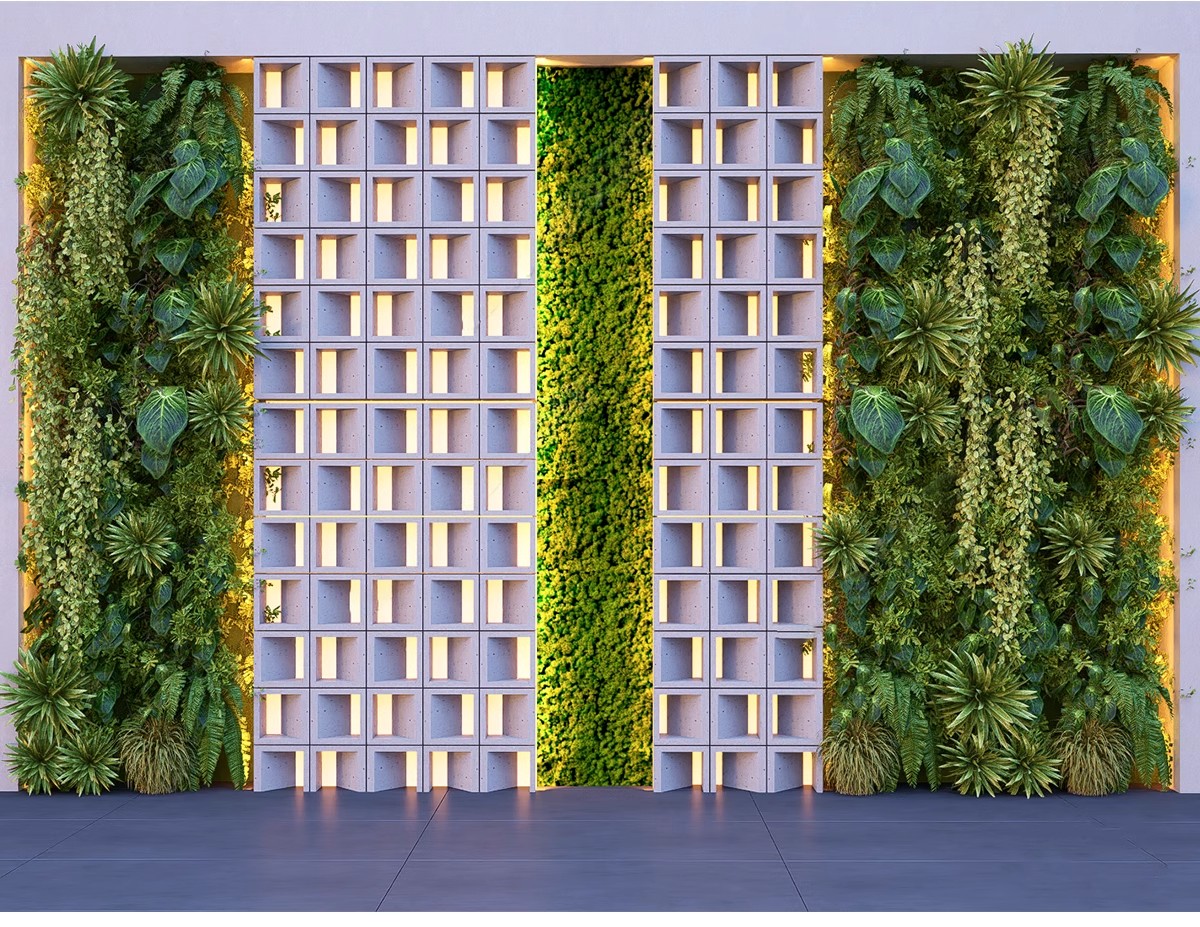 图片[13]-室内植物绿植墙花架垂直绿化绿墙办公室酒店咖啡厅su模型sketchup-大怪兽分享