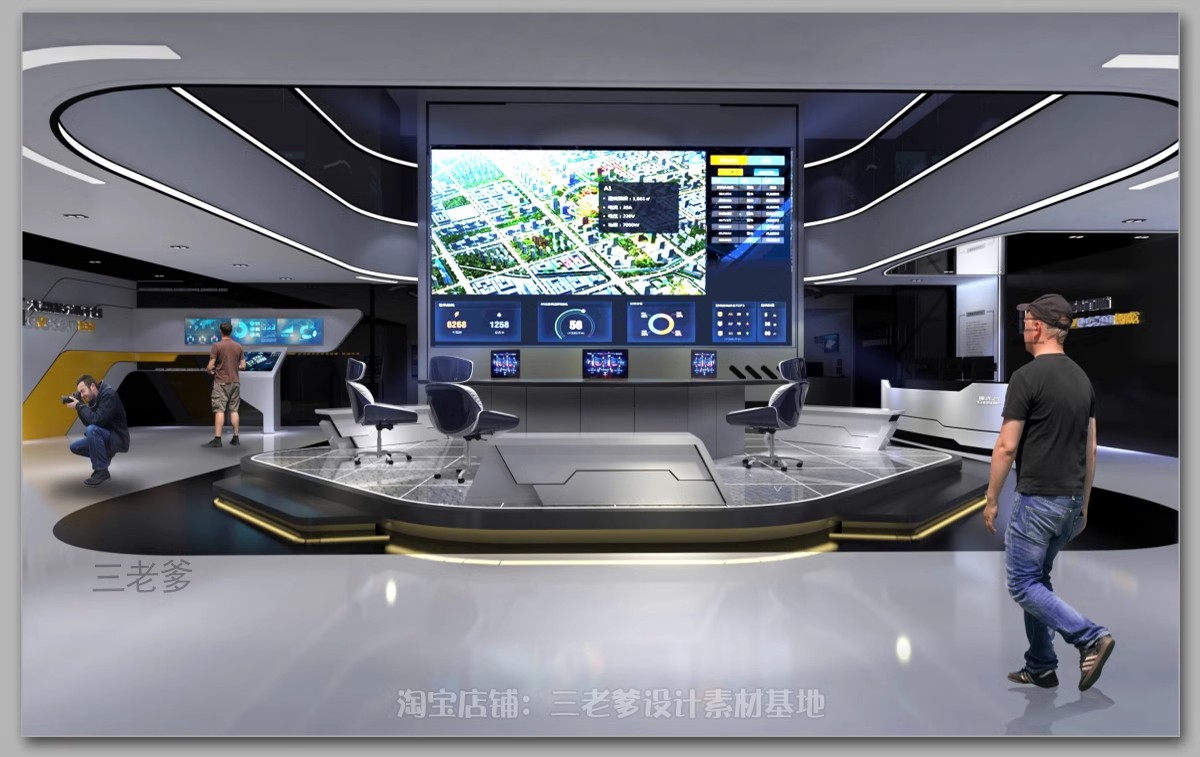 图片[7]-展厅展览企业文化科技展示展馆博物馆室内设计效果图CAD施工图纸-大怪兽分享