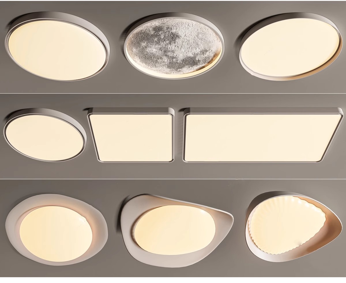 图片[7]-草图大师现代轻奢欧式客厅餐厅卧室方形圆形吸顶灯盘灯灯具SU模型-大怪兽分享