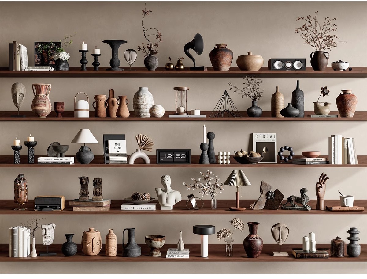 图片[18]-室内SU模型北欧创意雕塑摆件公仔现代装饰品组合挂画草图大师素材-大怪兽分享