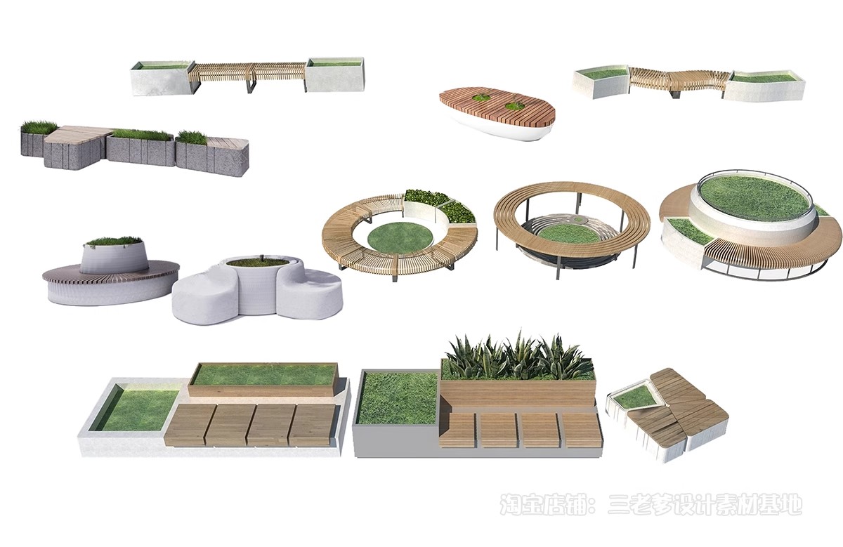 图片[7]-景观座椅树池坐凳ps素材 户外休闲公共公园小区PSD免扣效果图后期-大怪兽分享