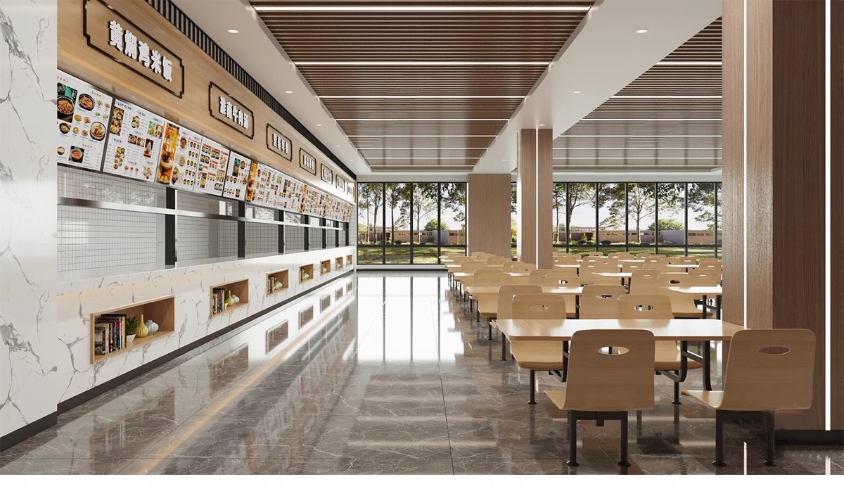 图片[6]-餐厅企业公司学校大学生员工食堂SU模型 CAD施工图快餐厅草图大师-大怪兽分享