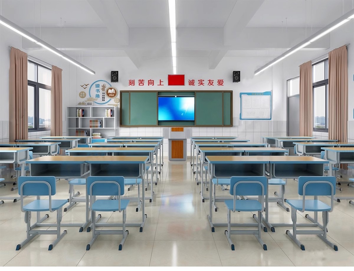 图片[7]-学校教室SU模型实验室阶梯课堂培训班黑板桌椅室内草图大师素材库-大怪兽分享
