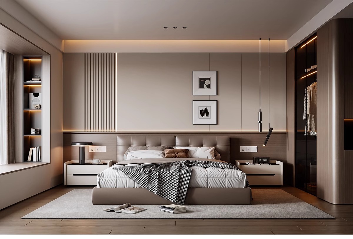 图片[7]-意式风格3d模型家装室内客厅现代轻奢意大利沙发家具双人床3dmax-大怪兽分享