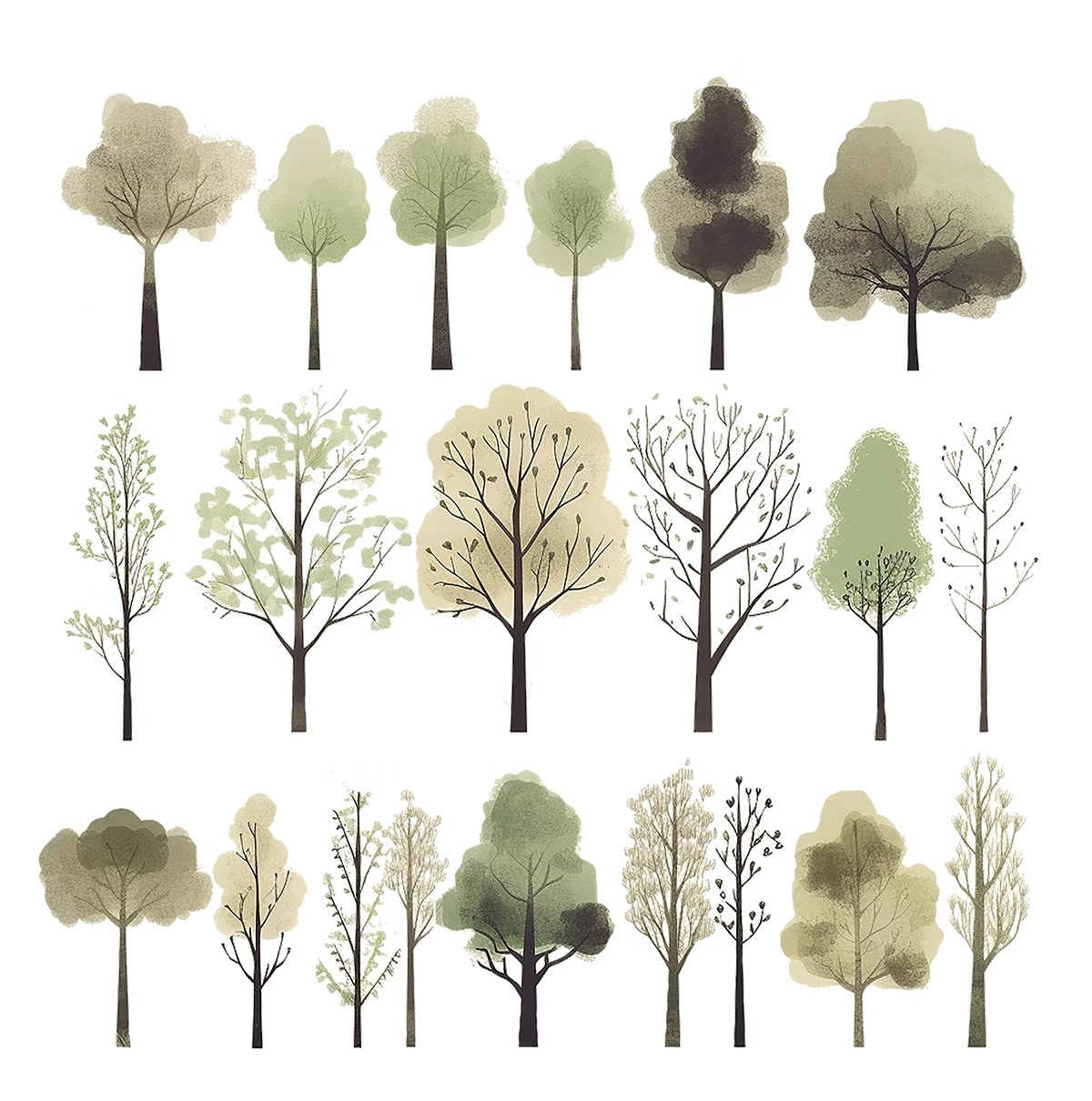 图片[7]-绿色纹理树PS素材竞赛风拼贴风小清新简约绿地鸟瞰轴测PSD文件PNG-大怪兽分享