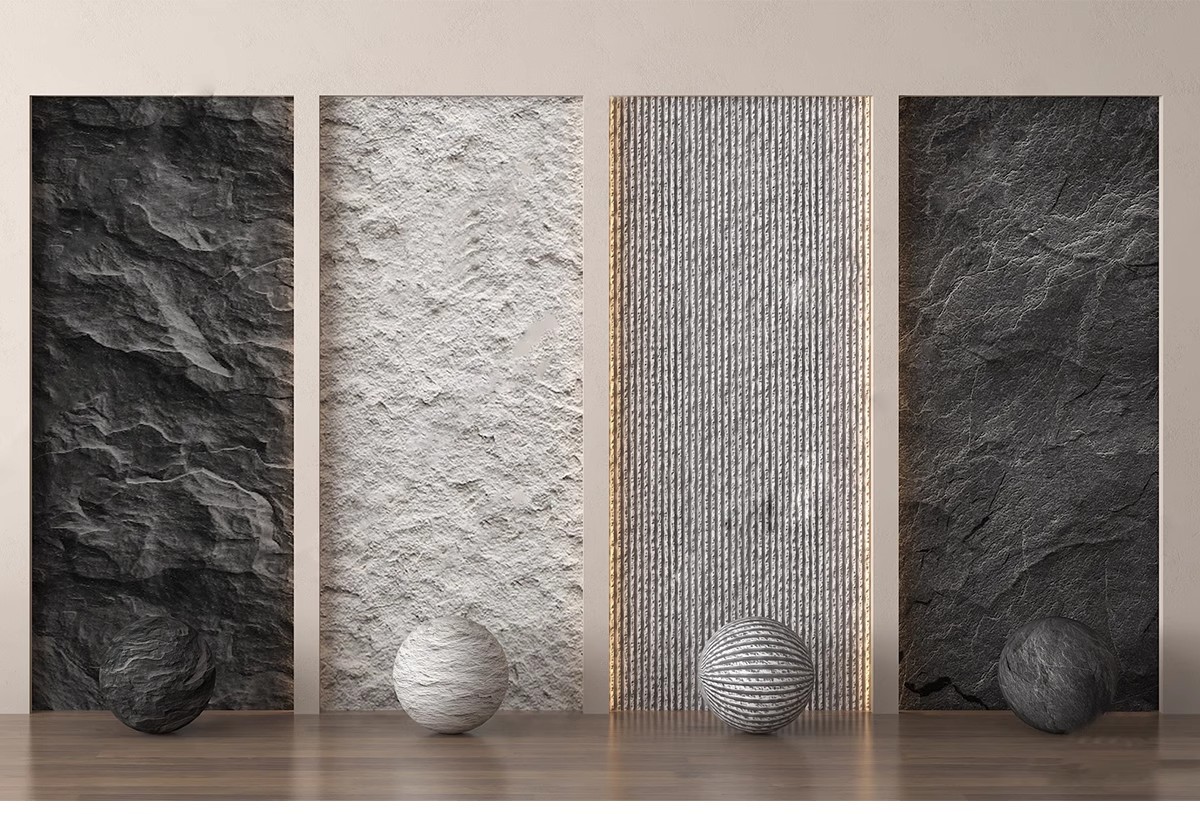 图片[7]-毛石墙面文化石熔积岩水泥石墙岩石浮雕背景墙草图大师单体SU模型-大怪兽分享