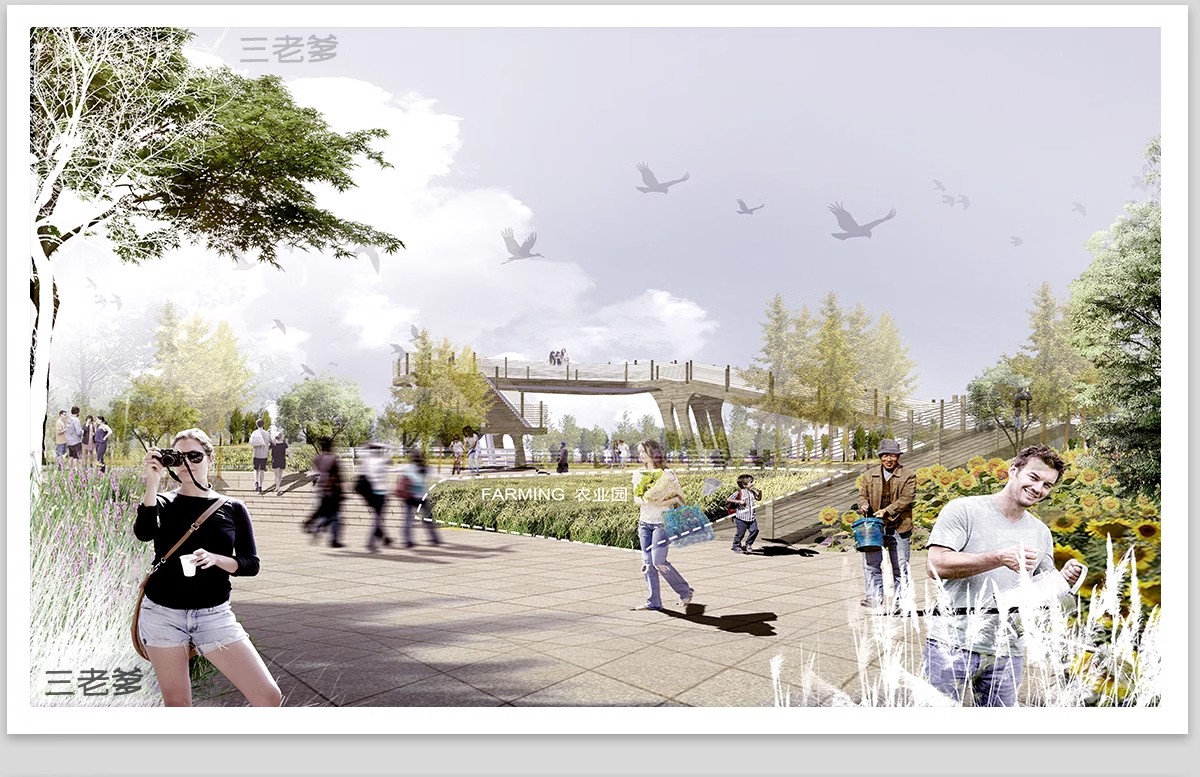 图片[7]-小清新竞赛风PS公园广场建筑景观插画风拼贴风效果图后期PSD素材-大怪兽分享