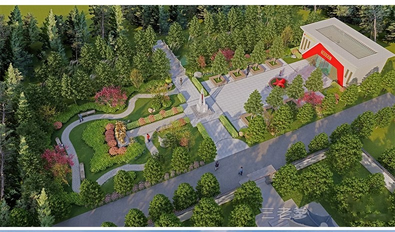 图片[7]-红色文化党建主题美丽乡村新农村公园广场旅游景区草图大师SU模型-大怪兽分享