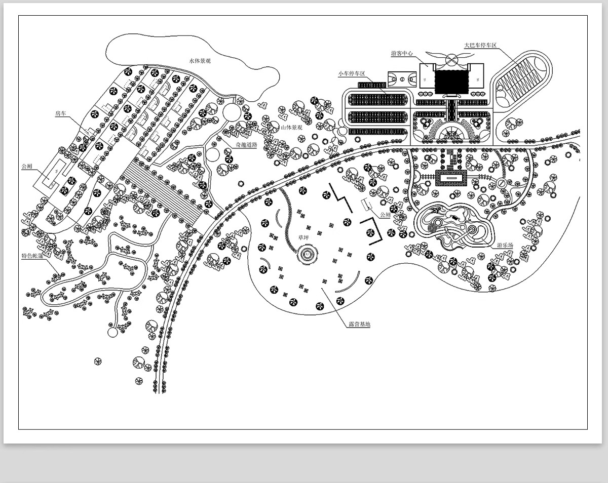 图片[7]-露营地帐篷野营基地cad施工图 户外房车营地公园景观总平面图方案-大怪兽分享