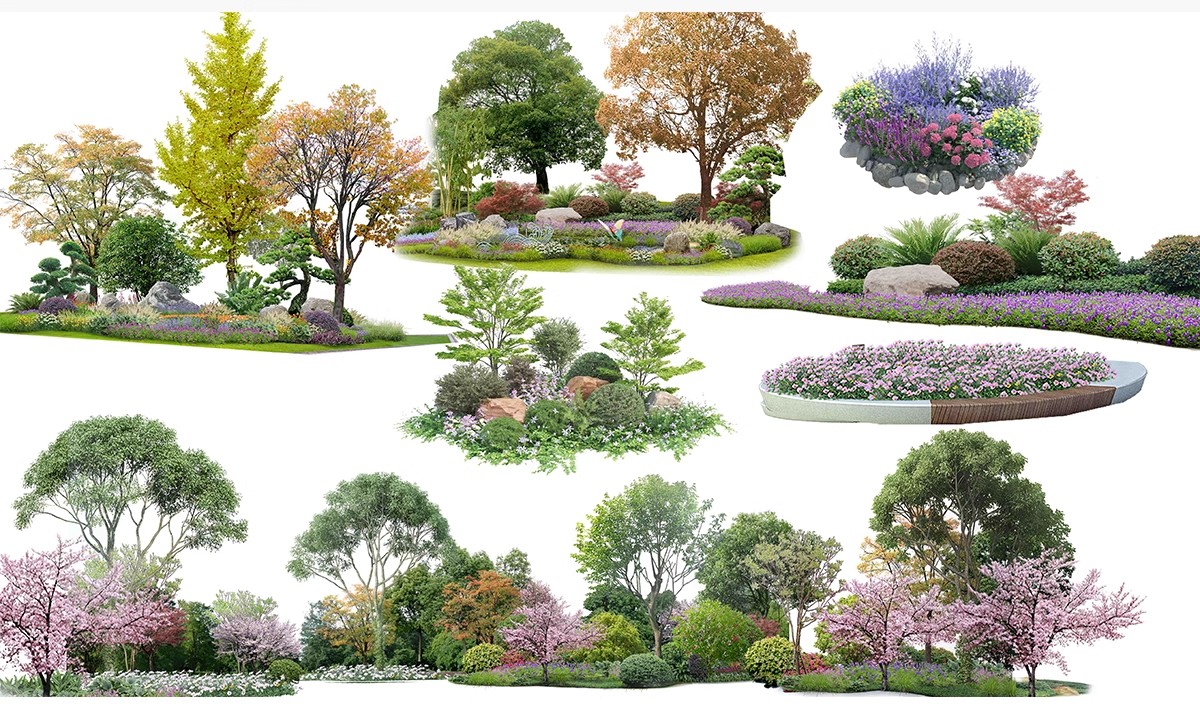 图片[6]-花坛树池ps素材库景观花镜花草植物乔灌木造型组团psd免抠效果图-大怪兽分享