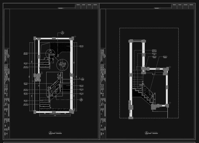 图片[7]-室内住宅楼梯节点大样图平面立面图剖面图扶手栏杆cad图纸施工图-大怪兽分享