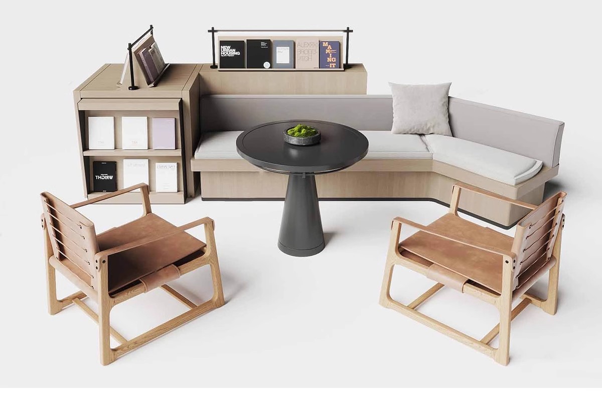 图片[8]-现代北欧咖啡厅餐厅火锅店甜品奶茶店卡座坐椅草图大师SU模型素材-大怪兽分享