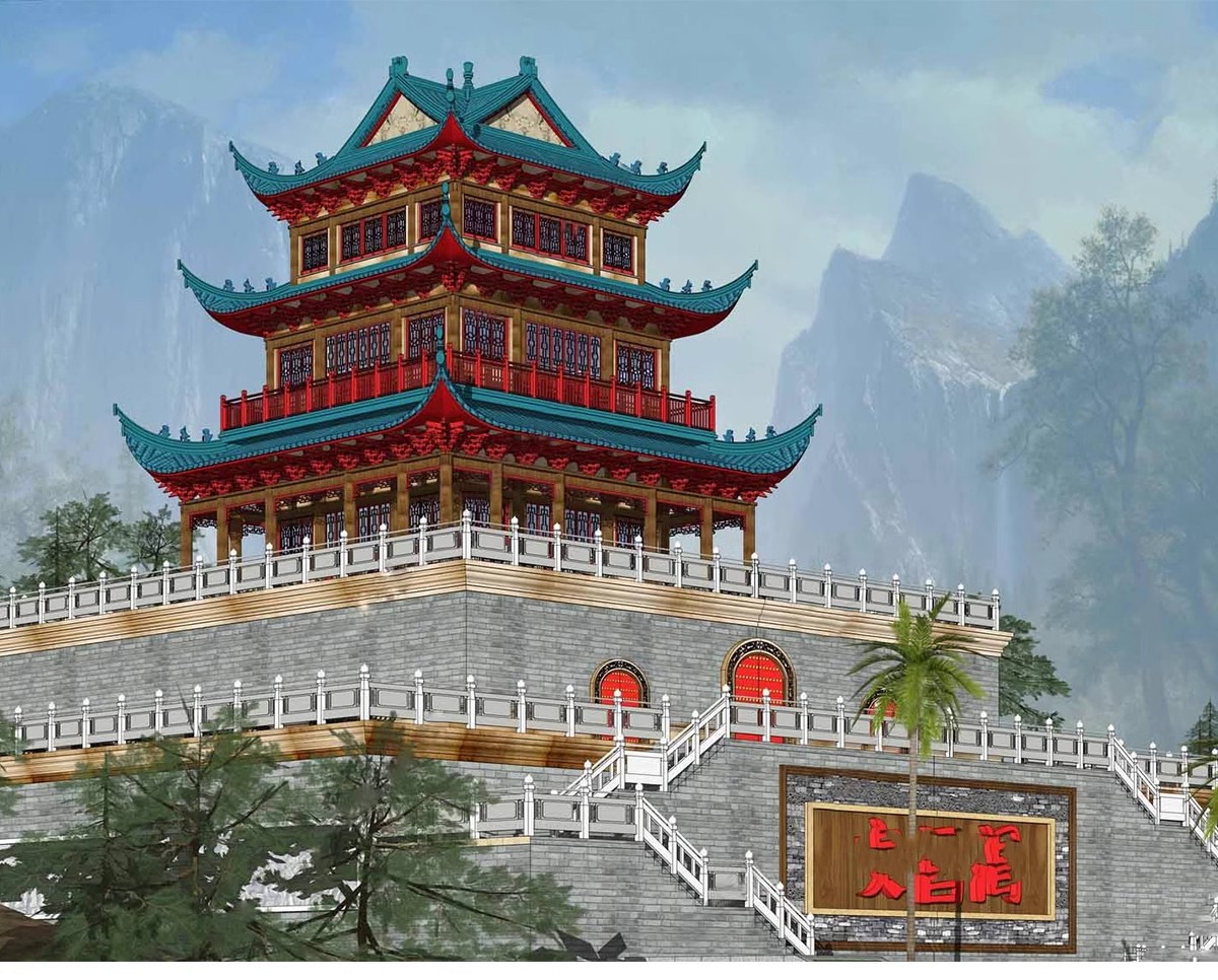 图片[7]-草图大师古建su模型 中式古建筑sketchup亭子城墙牌楼设计素材库-大怪兽分享