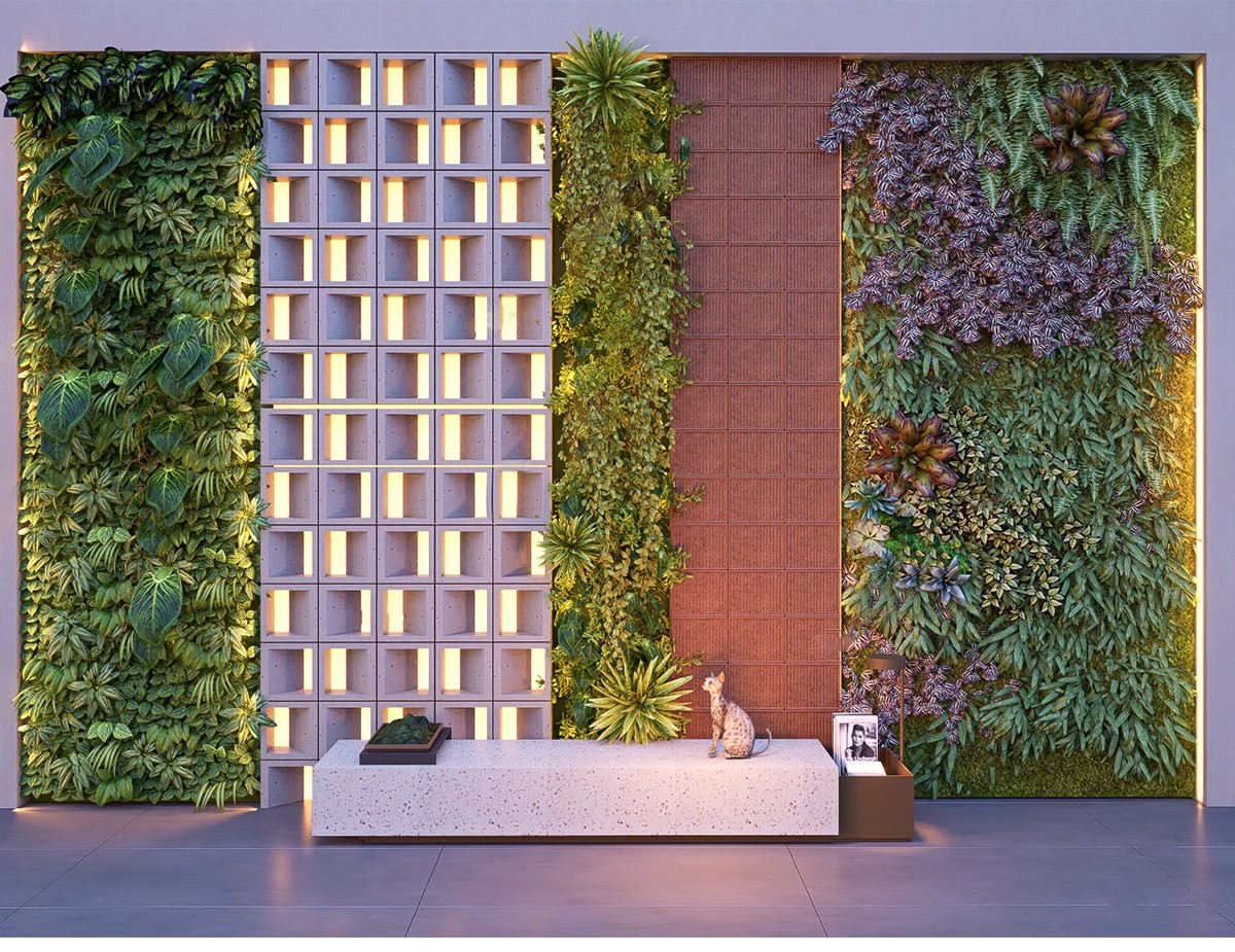 图片[14]-室内植物绿植墙花架垂直绿化绿墙办公室酒店咖啡厅su模型sketchup-大怪兽分享