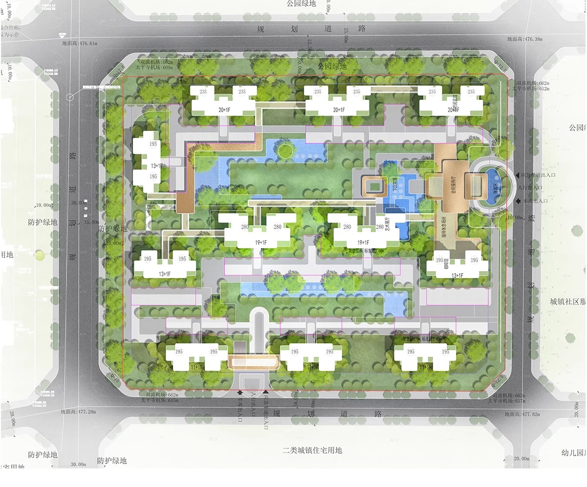 图片[12]-居住小区规划PSD总平面图设计素材 住宅园林景观PS彩色平面效果图-大怪兽分享
