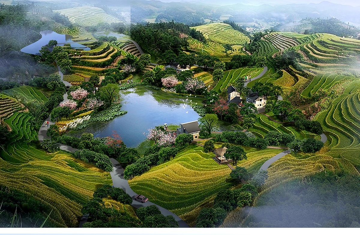 图片[7]-美丽乡村规划PS设计鸟瞰图PSD素材山地旅游度假村景观田园综合体-大怪兽分享