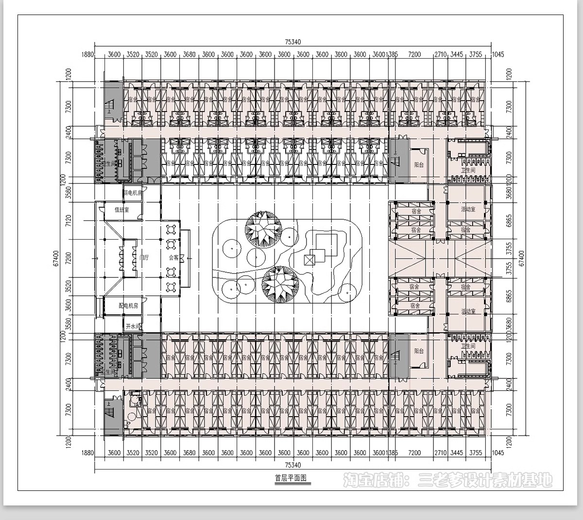 图片[8]-宿舍楼公寓楼CAD平面布局图学校职工学生建筑施工图设计布置方案-大怪兽分享