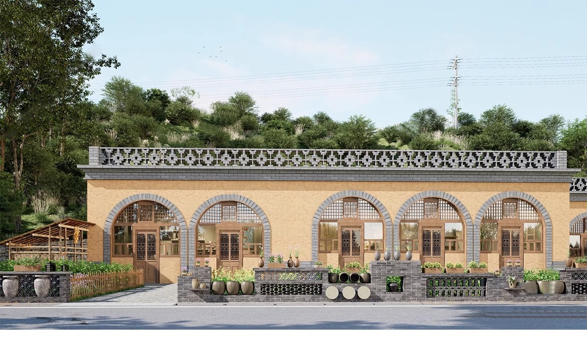 图片[8]-乡村住宅房屋建筑民居民房乡镇沿街楼房农村老房子改造su模型素材-大怪兽分享