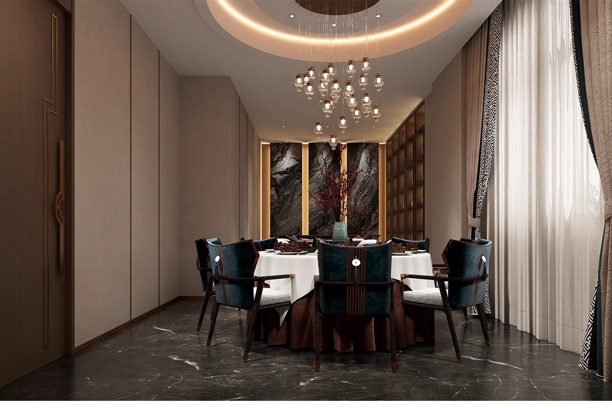 图片[8]-茶楼茶馆设计效果图现代禅意中式侘寂风室内茶室会所工装装修图片-大怪兽分享