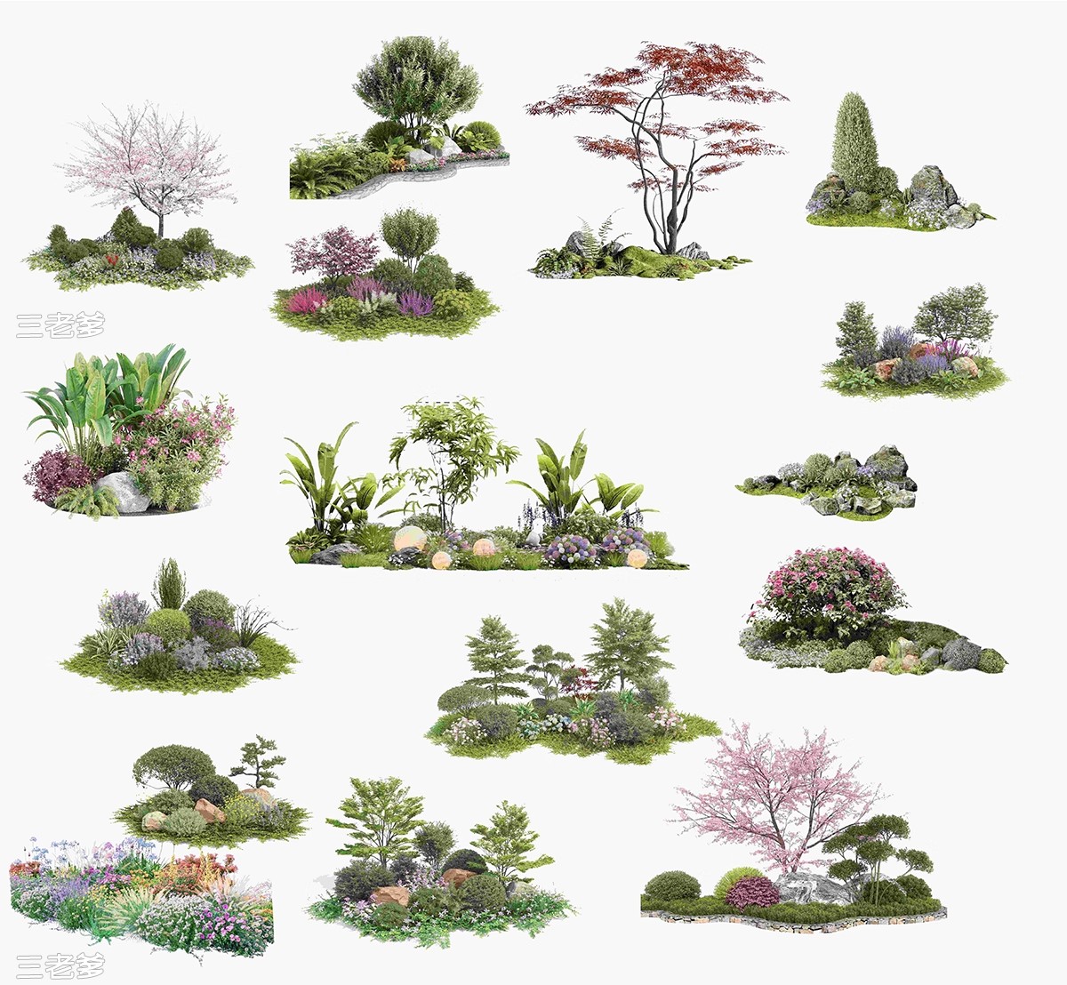 图片[7]-花坛树池ps素材库景观花镜花草植物乔灌木造型组团psd免抠效果图-大怪兽分享