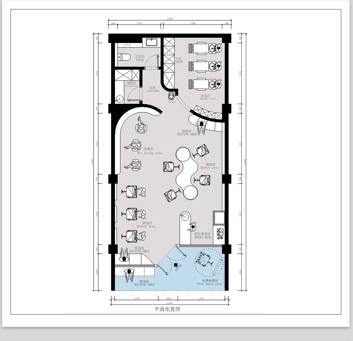 图片[8]-理发店CAD施工图美发厅洗头房沙龙平面布置布局室内图库器材美甲-大怪兽分享