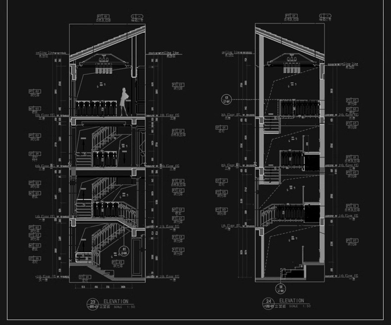 图片[8]-室内住宅楼梯节点大样图平面立面图剖面图扶手栏杆cad图纸施工图-大怪兽分享