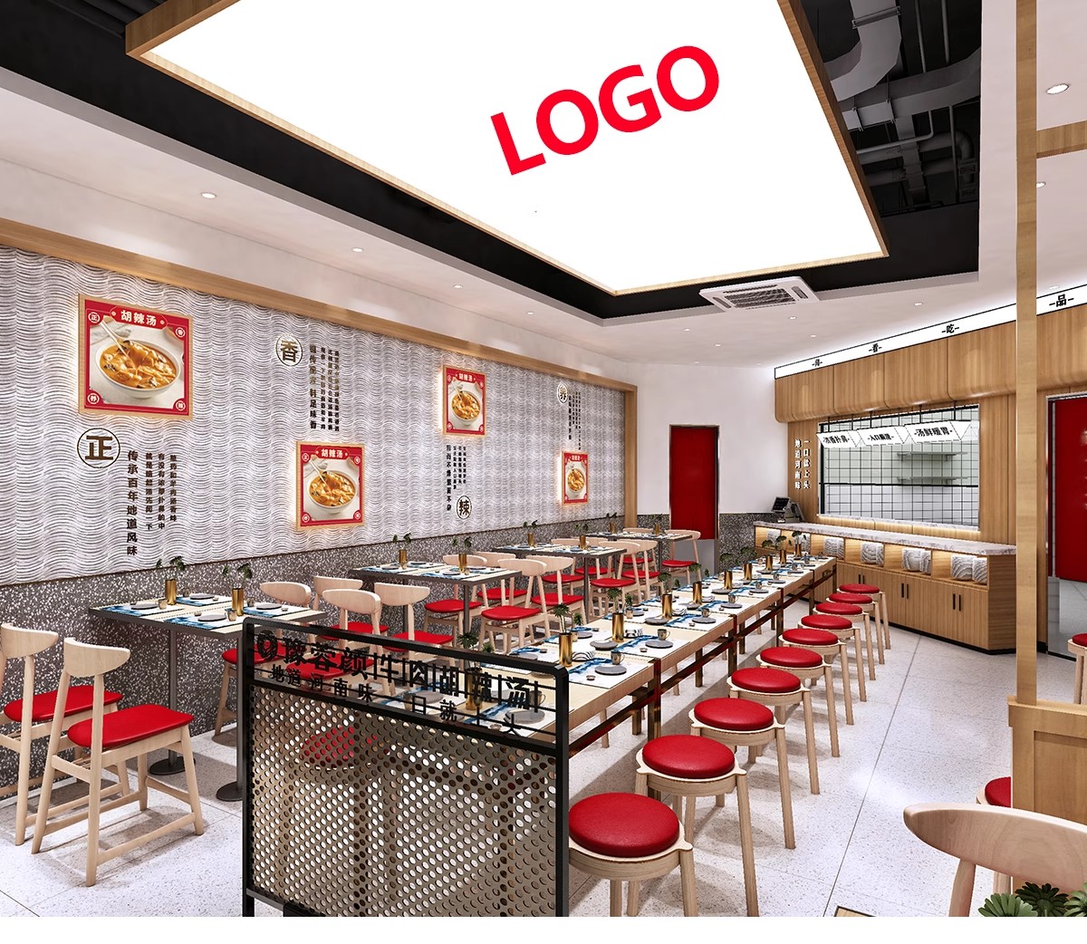 图片[7]-快餐店CAD施工图餐饮餐厅装修设计图库室内效果图门头小面馆图纸-大怪兽分享