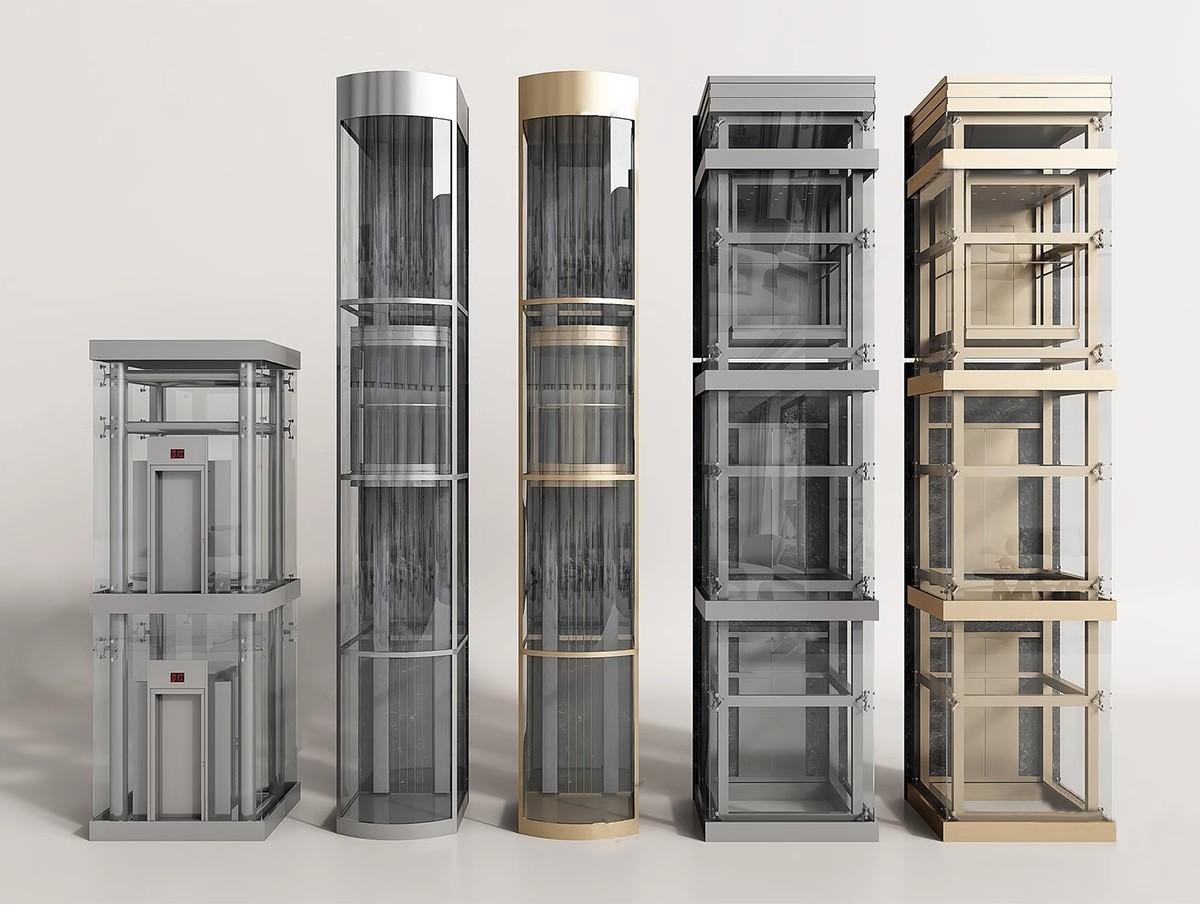 图片[8]-现代电梯门SU模型垂直升降客梯商场观光电梯玻璃货梯轿厢草图大师-大怪兽分享