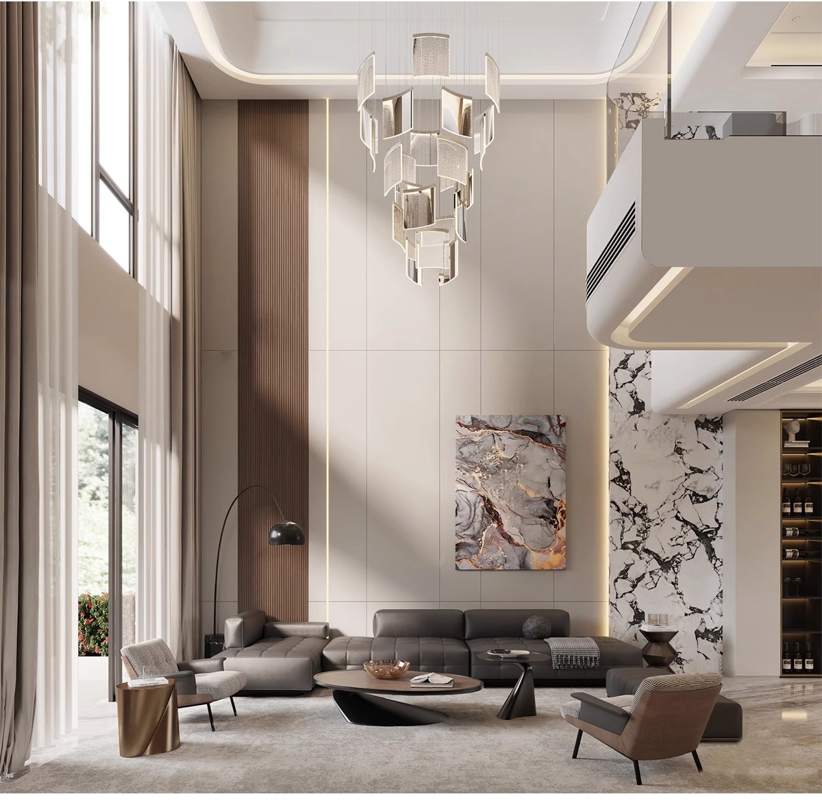 图片[8]-2025年现代简约复式挑空别墅3D模型库家装整体客厅卧室3Dmax素材-大怪兽分享