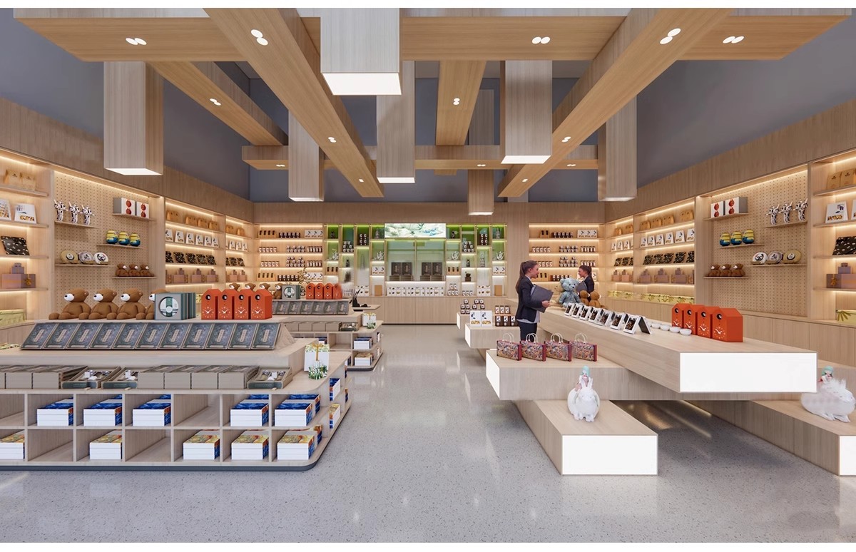 图片[8]-现代北欧文创产品商店咖啡店书店SU模型书画展厅用品室内草图大师-大怪兽分享