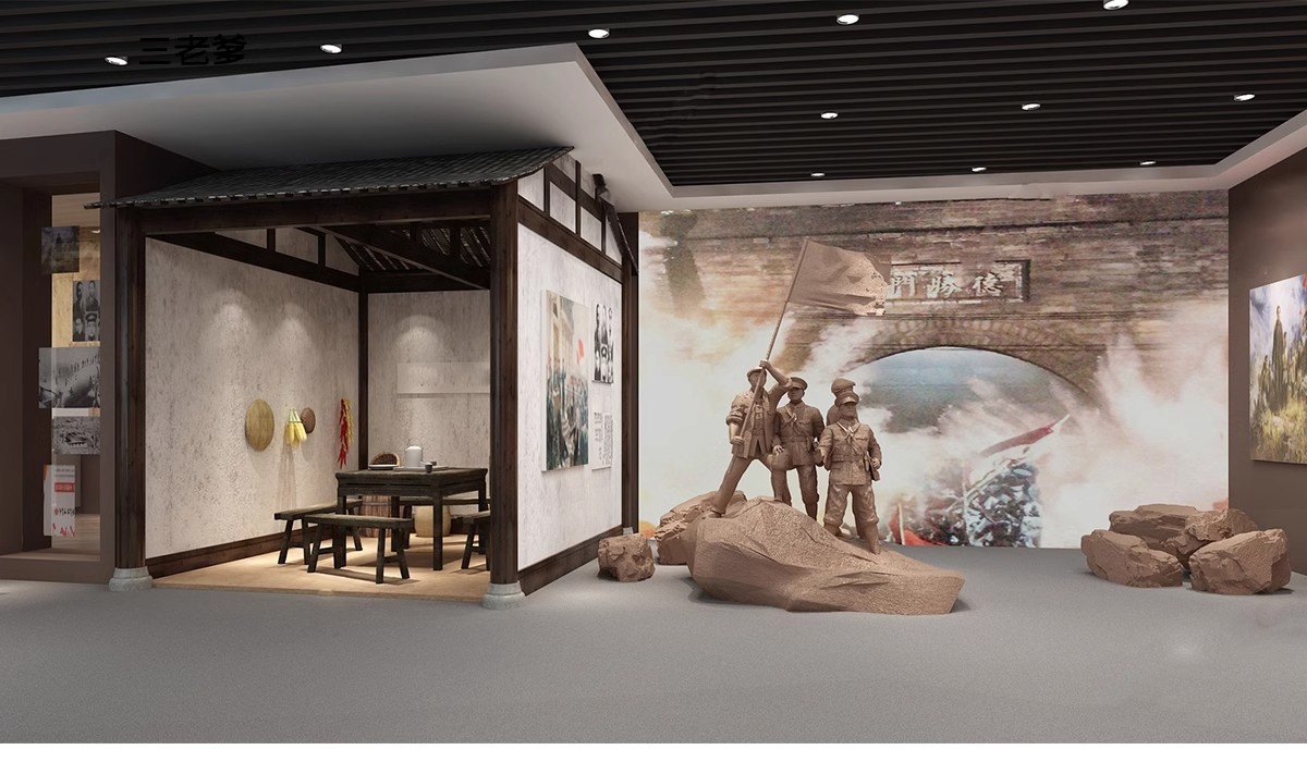 图片[6]-红色文化展厅 室内主题荣誉墙纪念馆展览馆博物馆草图大师SU模型-大怪兽分享