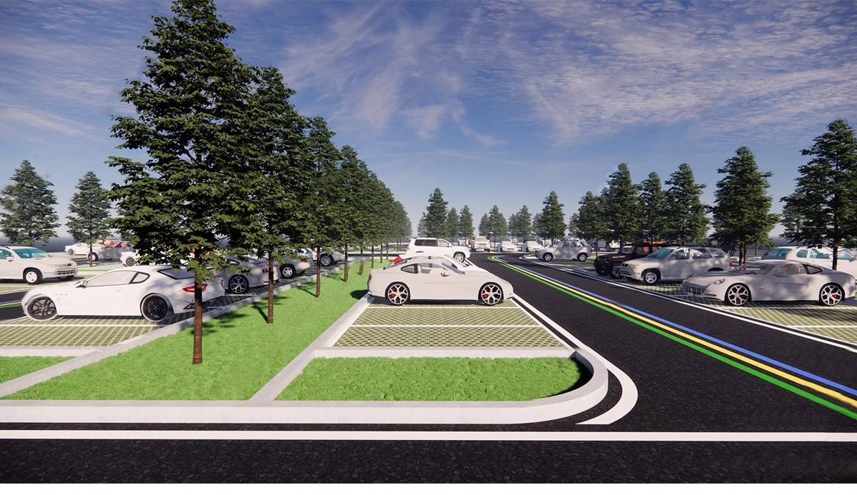 图片[9]-户外生态露天停车场SU模型公共停车坪停车位sketchup草图大师素材-大怪兽分享