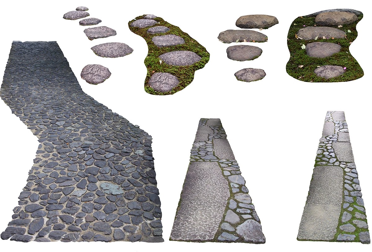 图片[9]-汀步平面彩平图psd素材公园庭院效果踏步石园林小路青石板PS拼贴-大怪兽分享