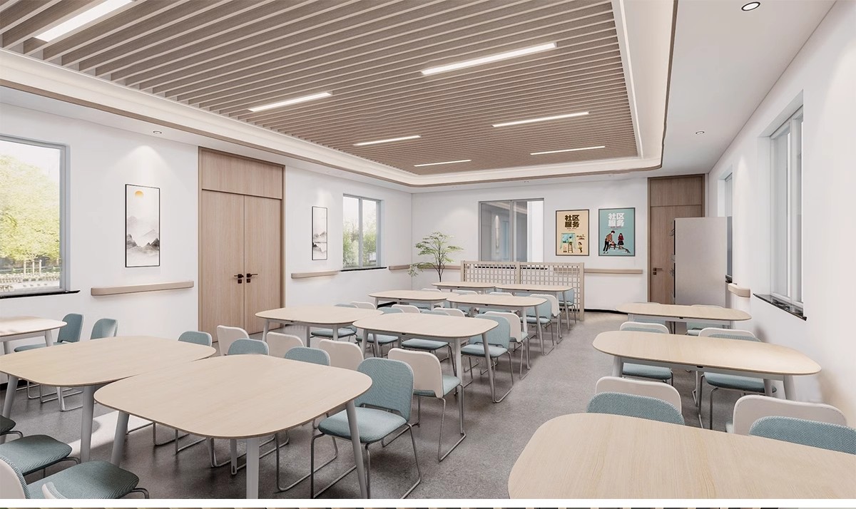 图片[8]-餐厅企业公司学校大学生员工食堂SU模型 CAD施工图快餐厅草图大师-大怪兽分享