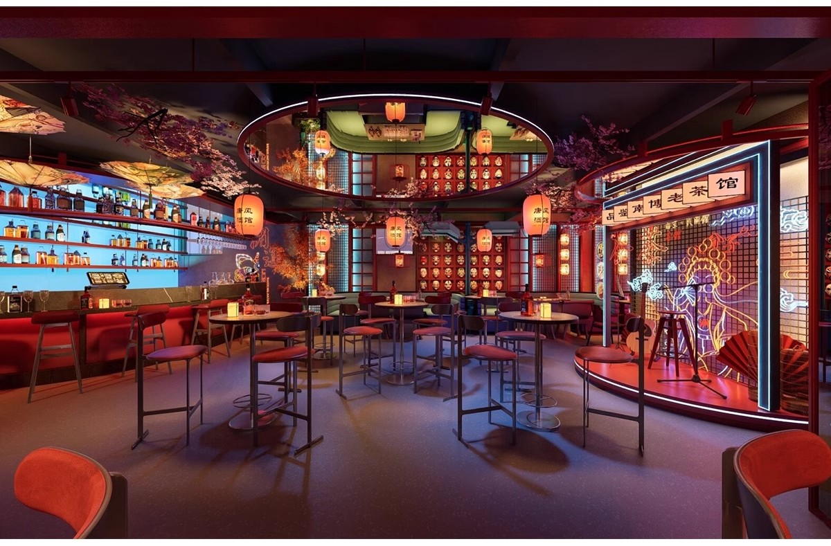 图片[9]-酒吧清吧音乐主题餐厅SU模型复古LOFT工业风娱乐会所餐吧草图大师-大怪兽分享