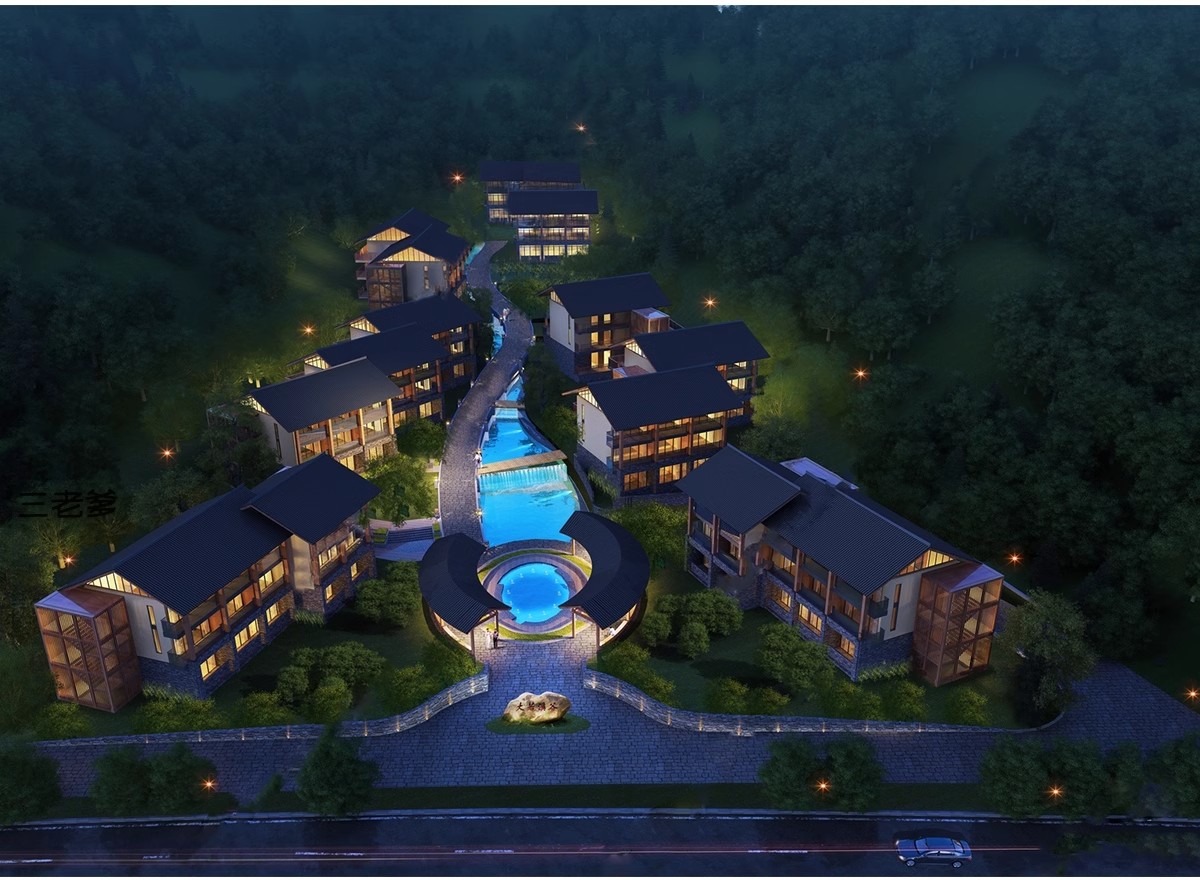 图片[9]-旅游景区度假村乡村SU模型 生态康养特色小镇CAD景观规划设计文档-大怪兽分享