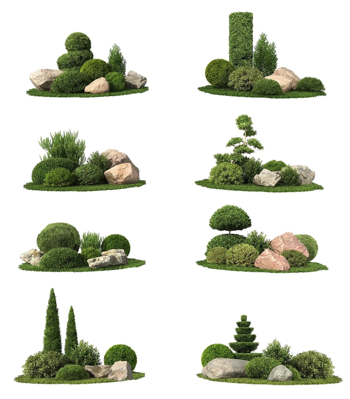 图片[9]-PS花镜花境灌木花丛组团设计组合花卉植物配置效果图psd免扣素材-大怪兽分享