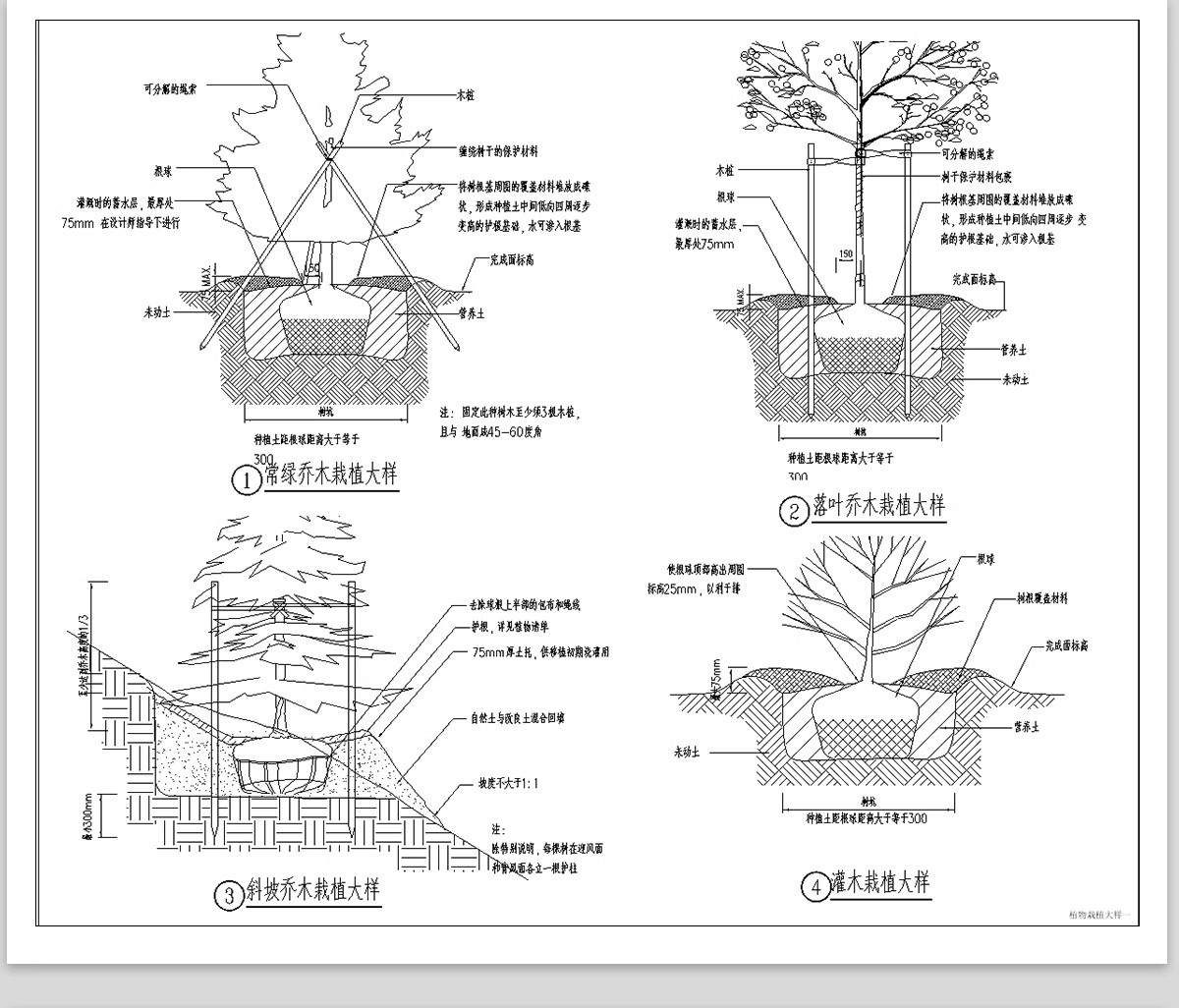 图片[9]-绿化植物种植CAD施工图 园林景观施工大样图详图设计说明图库素材-大怪兽分享
