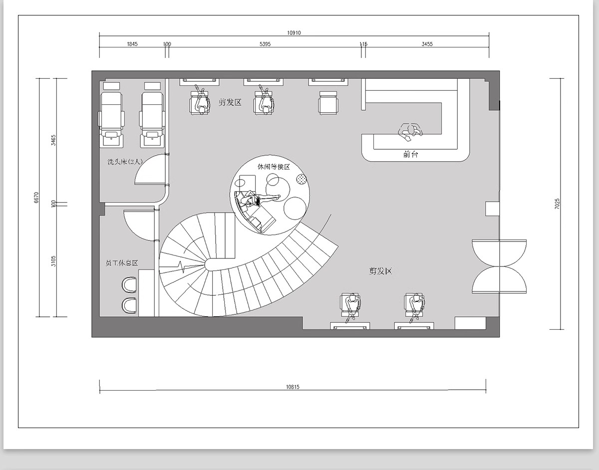 图片[9]-理发店CAD施工图美发厅洗头房沙龙平面布置布局室内图库器材美甲-大怪兽分享