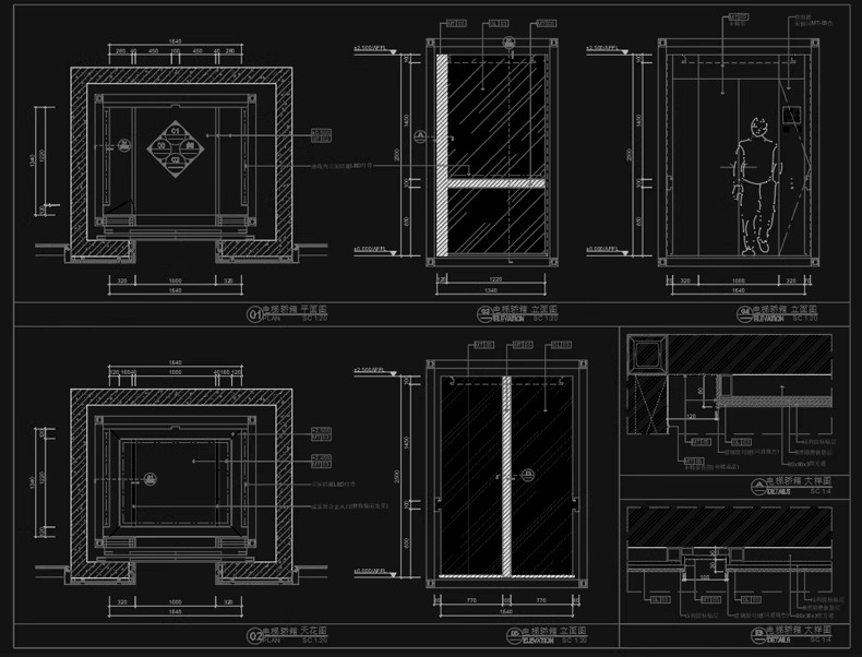 图片[9]-室内住宅楼梯节点大样图平面立面图剖面图扶手栏杆cad图纸施工图-大怪兽分享